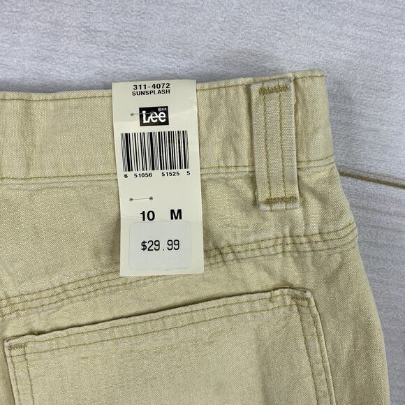 Vtg Riveted Lee Dungarees Shorts Women 10 Sunsplash Yellow Carpenter Utility NWT - Picture 13 of 13